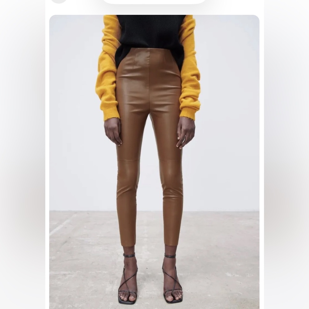 Zara faux leather leggings, XL